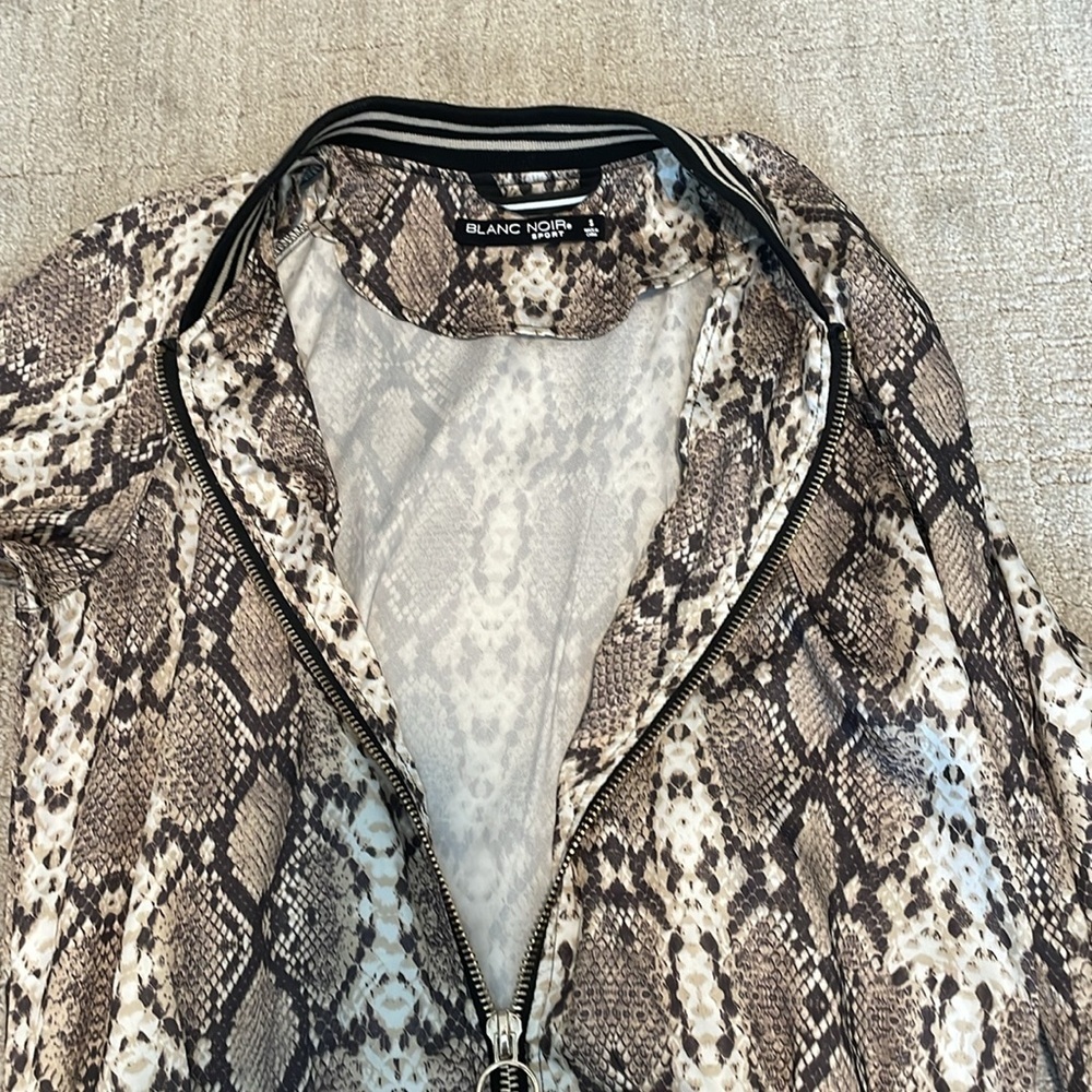 Blanc Noir Sport nylon snake pattern jacket sz S - Picture 6 of 6